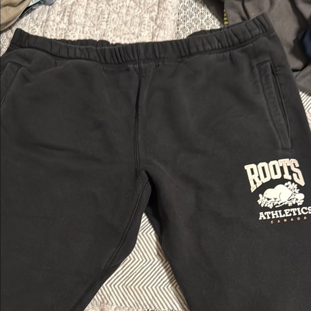Roots Athletics Kids Black Joggers